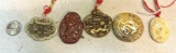 5 Carved Chinese Medallions/ Pendants