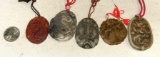 5 Carved Jade Medallions/ Pendants