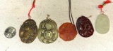 5 Carved Chinese Medallions/ Pendants