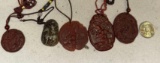 5 Carved Chinese Medallions/ Pendants