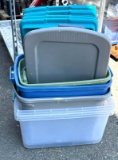 6 Assorted Storage Bins with Lids