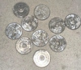 10 Washington State Tax Tokens 1930's