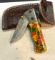Folding Pocket knife with Sheath 3 1/2