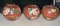 3 Cloisonne Apple Covered Trinket Boxes