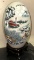 Large egg with Japanese Painting on wood stand 12