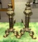 Vintage Brass Fire Dogs