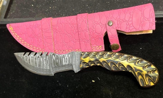 Fixed Blade Knife and Sheath 6" Blade