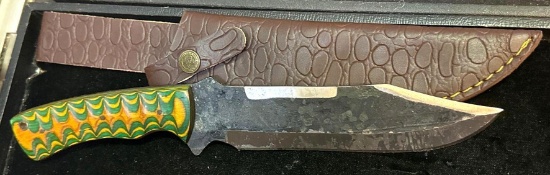 Fixed Blade Knife and Sheath 7" Blade