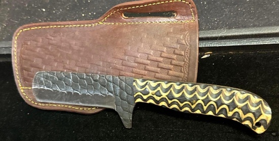 Fixed Blade Knife and Sheath 4" Blade