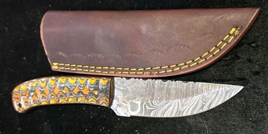 Fixed Blade Knife and Sheath 4" Blade