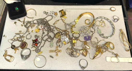 Lot of Estate Jewelry including some Silver Pieces, Some Gemstones etc
