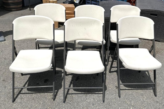 Set of 6 Lifetime Folding Chairs- New/Like New