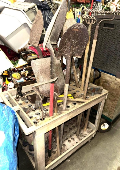 Rolling Garden Cart with Yard Tools