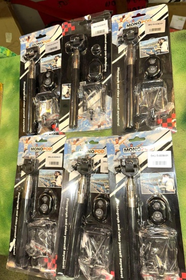 6 New Monopod Selfie Sticks with remotes