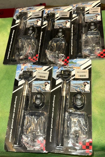5 New Monopod Selfie Sticks with remotes