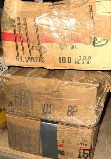 3 Boxes of Nails Galvanized Sinkers