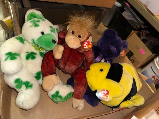 4 Large Beanie Babies