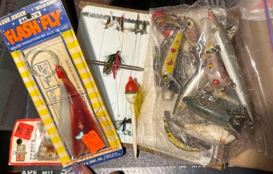 Bag of Old Fishing Lures and Plugs