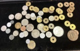 Lot of Unsearched Foreign & American Coins