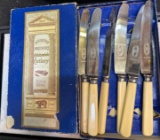 Set of 6 Atkinson Brothers Sheffield Cutlery Knives Celluloid Handles