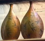 2 Wooden Decorative Vases 19