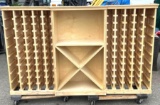 Custom Made Hard Wood Wine Rack- Recessed 75