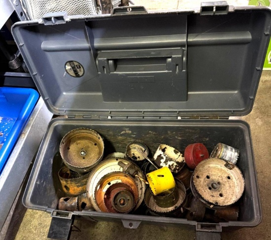 Tool Box full of Hole Saw Bits