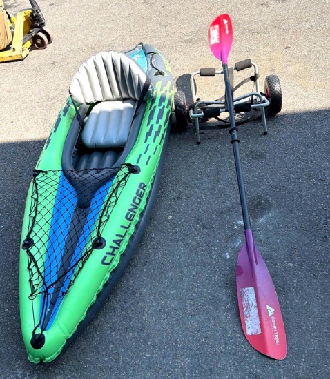 Intex K1 Challenger 1 Person Inflatable Kayak with oar and Carrier