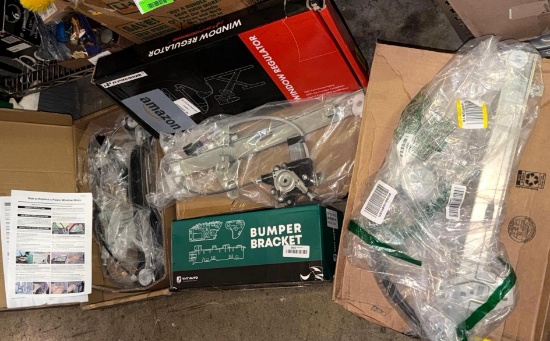 5 NIB Car Parts- Bumper Bracket, Window Regulators etc