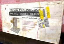NIB Wood Technology/Metal Technology Pair of Speaker stands