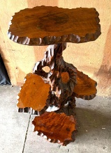 Mid Century Japanese Root Carved 4 tier Plant stand/ Side table 39" tall