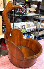 Vintage Wooden Goose Bucket 24" tall