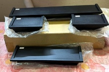 NIB Set of 4 Black Floating Wall Shelves