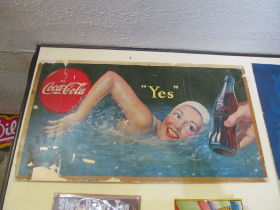Coca-Cola “yes” w/bottle, hand, lady swimming