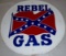 Embossed Tin Painted Rebel Gas