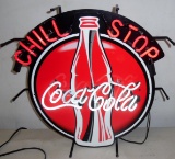 Neon Coca Cola Coke Chill Stop