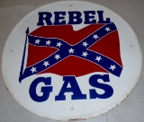 Embossed Tin Painted Rebel Gas