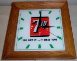 Glass Faced 7-up Clock