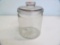 Factory No.256; clear tobacco jar