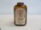 Levi Garrett & Sons; snuff jar amber/brown glass