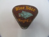 Blue Boar; rough cut triangle tin