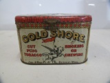 Jno J Bagley & Co.;Gold Shore cut plug tobacco smoke or chew rectangler can