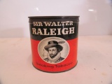 Sir Walter Raliegh ; Smoking tobacco knob top tin canister