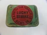 Lucky Stricke;Rich 'D Va Patterson tobacco co. 4” tall tin can