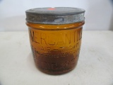 Mecantile Cigars;Amber Jar w/metal lid