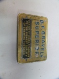 B. F. Gravely Superior;chewing tobacco flat tin