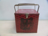 Tiger Chewing tobacco; tin lunch box 9w x 7d x 6.5”h