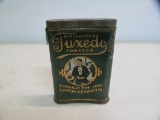 Tuxedo for pipe and cigarette;curved pocket tin