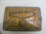 Great West; cut plug tin lunchbox