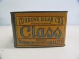 Cordove Cigar Co's; class cigars tin square